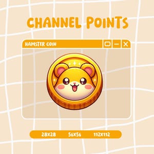 Hamster Coin Emote / Channel Points / Emotes for Twitch and Discord