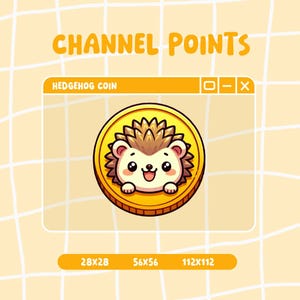 Hedgehog Coin Emote / Channel Points / Emotes for Twitch and Discord
