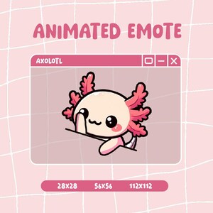 Bongo Axolotl Emote / Animated emote / Emotes for Twitch and Discord