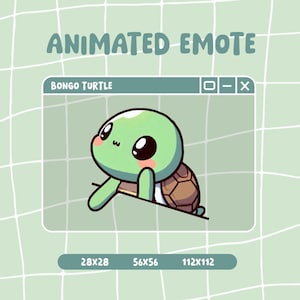 Bongo Turtle Emote / Animated emote / Emotes for Twitch and Discord