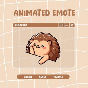 Bongo Hedgehog Emote / Porcupine Animated emote / Emotes for Twitch and Discord