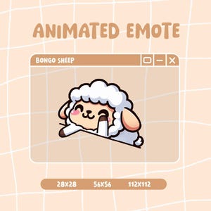 Bongo Sheep Emote / Animated emote / Emotes for Twitch and Discord