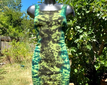 Exclusive Hand-Dyed Dress: Upcycled Art- Size Small