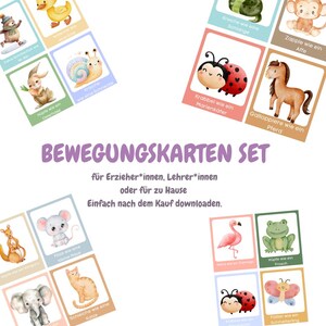 Jeu de cartes de mouvement