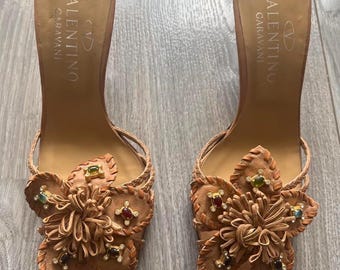 Valentino floral kitten heels