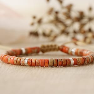 Natural Stone Bracelets, Jasper Gemstone Bracelets, Adjustable Chakra Bracelets, Crystal Healing Bracelets, Gift Bracelets