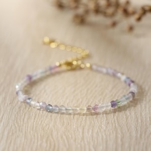 Natürliches Turmalin Armband, Einfaches Stein Armband, Turmalin Kristall Armband, 3 mm Dünnes Armband, Chakra Ausgleich, Geschenk für Sie
