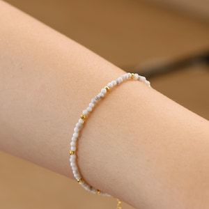 2mm Natural Stone Faceted Beads Bracelet, Inner Peace Bracelet, Energy Stone Bracelet, Lucky Bracelet, Gift For Her