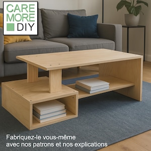 Modern Plywood Coffee Table Plans – DIY Living Room Furniture Build (PDF Download)