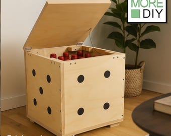 Plans PDF du coffre de rangement en bois — Boîte à jouets/boîte à couvertures à faire soi-même — Construction de meubles en bois modernes — Plans de menuiserie imprimables