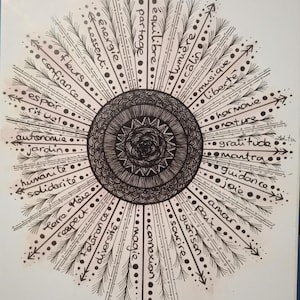 Aquarel tekenen kunsttherapie zon positieve trilling attractie positieve energie magische tekening geneeskunde genezing golf creatief denken