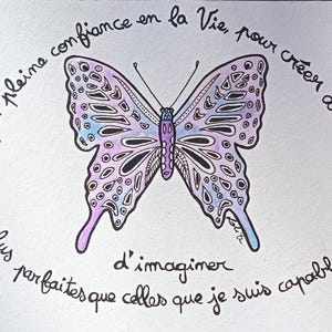 Art print positive quote spiritual positive thinking butterfly gift confidence inspiring nature insect butterfly magic mantra