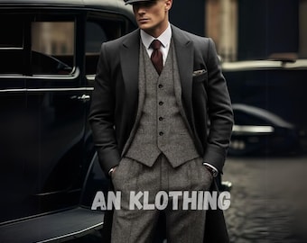 New Premium Men&#39;s tailored suit | 4-piece suit |   - Peaky Blinders |Thomas Shelby Costume Inspired By Peaky Blinders - Tom Shelby