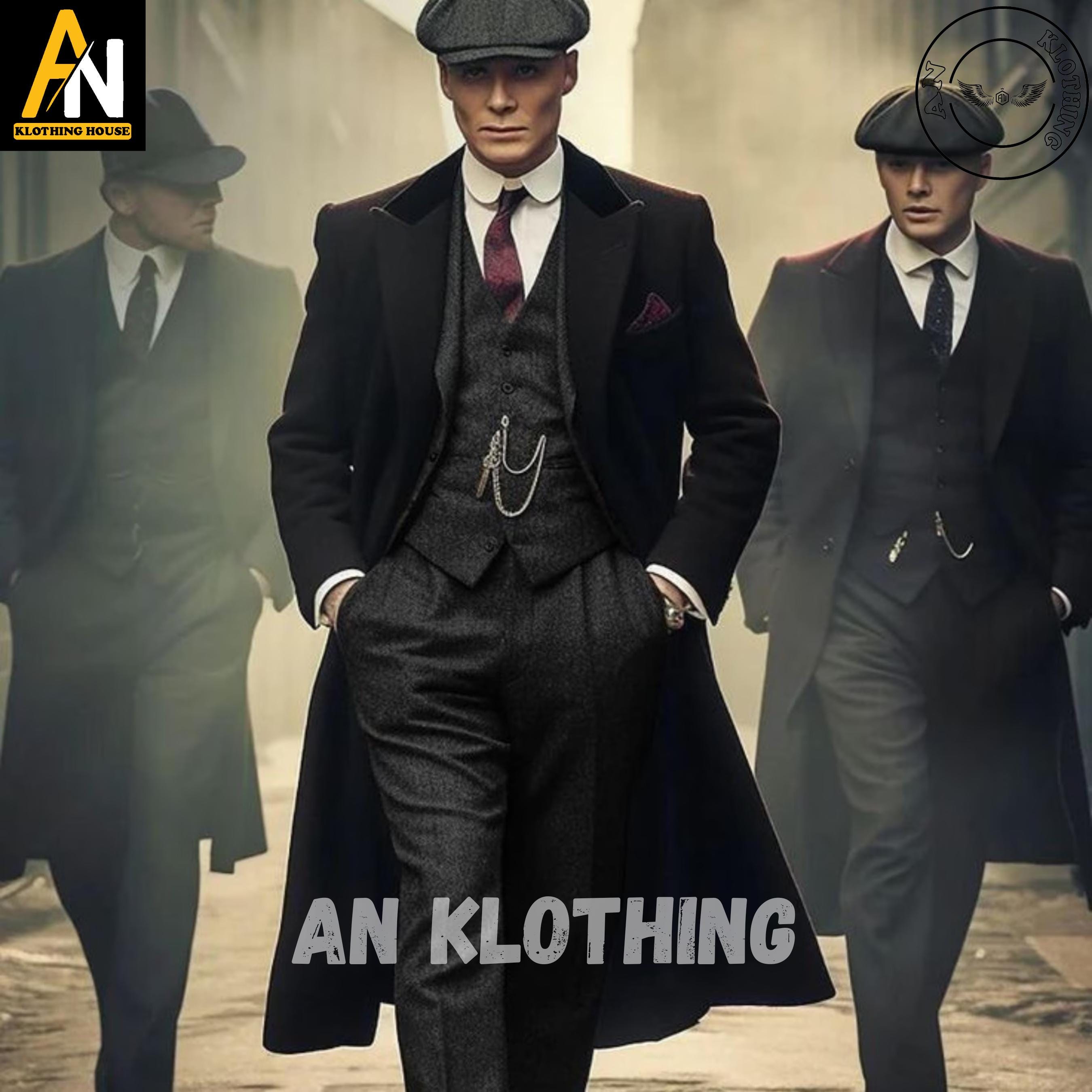 Limited Peaky Blinders 4 Piece Suit -Inspired Men's 3-Piece Tweed Suit -Tailor-Made Herringbone Design-Tom Shelby Style-Premium Quality Coat