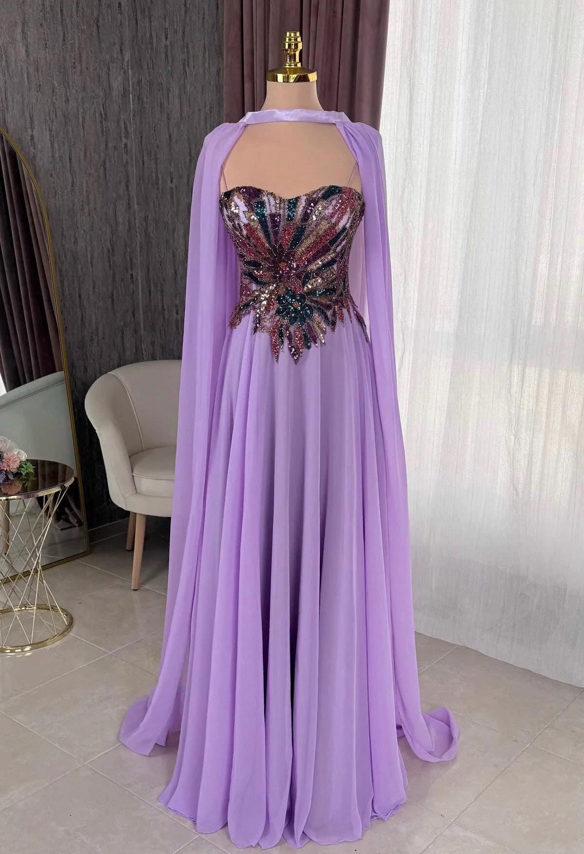 sachin and babi light blue dress Cape Chiffon Maxi Dress