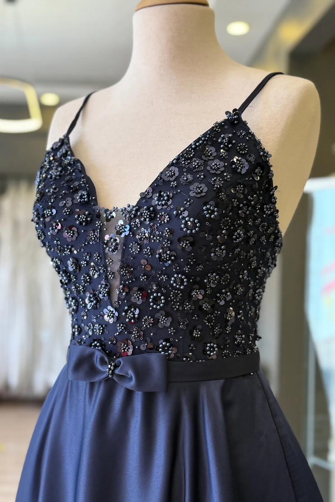 periwinkle color dress Ellie Wilde EW34053 Long Ball Gown Floral Formal Prom Fashion Designer Sketching Dress Black Tie Gala Color:BLACK (cotton)