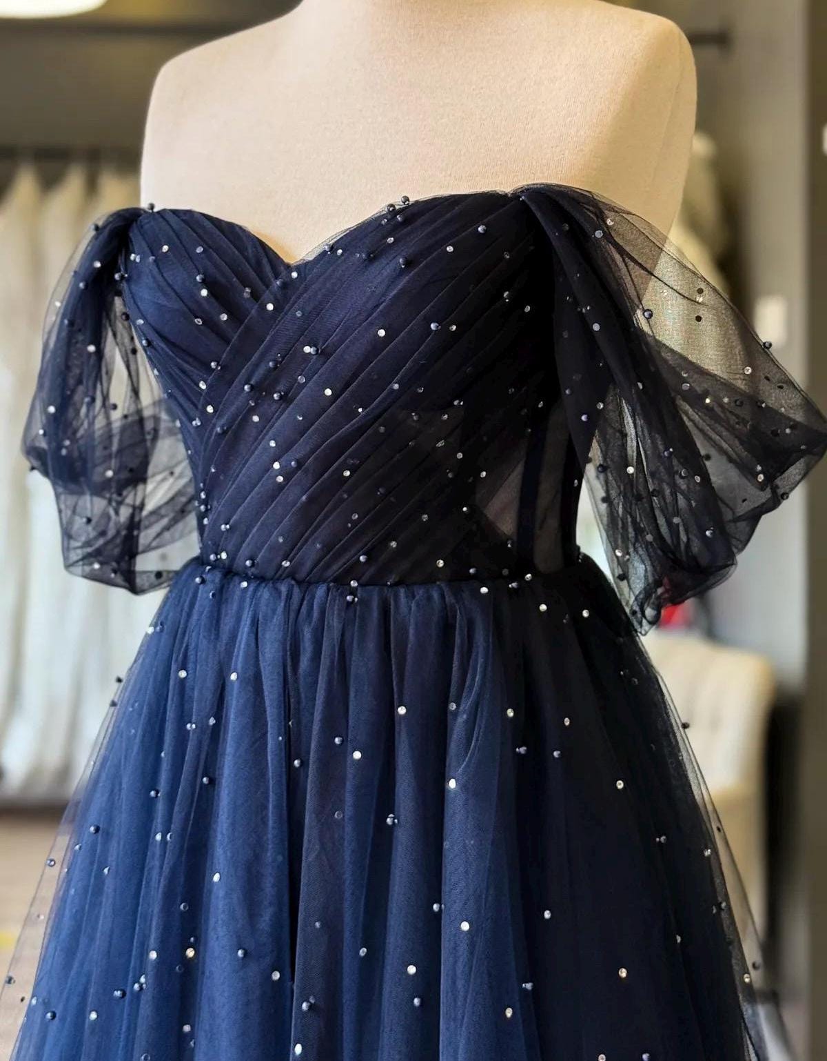 long blue sparkly prom dress Anastasia Quilted Kimono Sleeve Jacket main image 1