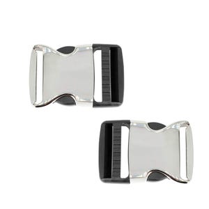 Metal & Plastic Hybrid Buckle: Adjustable Quick Release for Straps
