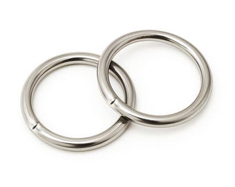 Roestvrijstalen O-ringen, diverse maten, ronde metalen split voor sleutelhangers, sieraden maken, halsbanden voor huisdieren, bagage, portemonnees en knutselprojecten