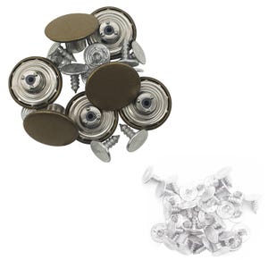 Bottoni in ottone da applicare a martello su jeans, chiusure di ricambio fai-da-te per denim, giacche, borse, pantaloni