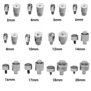 Eyelet Setting Tool Grommet Die Set for Blue Hand Press Machine DIY Leather Craft Repair (2mm - 20mm) for Jackets, Awnings & Posters