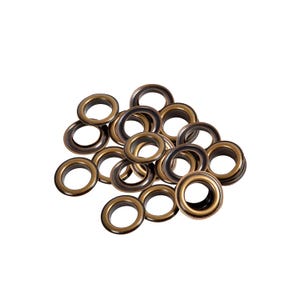 16 mm messing oogjes met ringen, duurzaam en roestbestendig tule voor doe-het-zelfprojecten, yogamat, zeildoek, vinylbanners, zwembadafdekkingen, 100 stuks