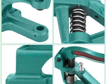 Hand Press The Green Machine – Tubular Rivet Setter For Leathercraft, Belts, Handbags, Purses, And DIY Leather Projects (Cast Iron, Green)