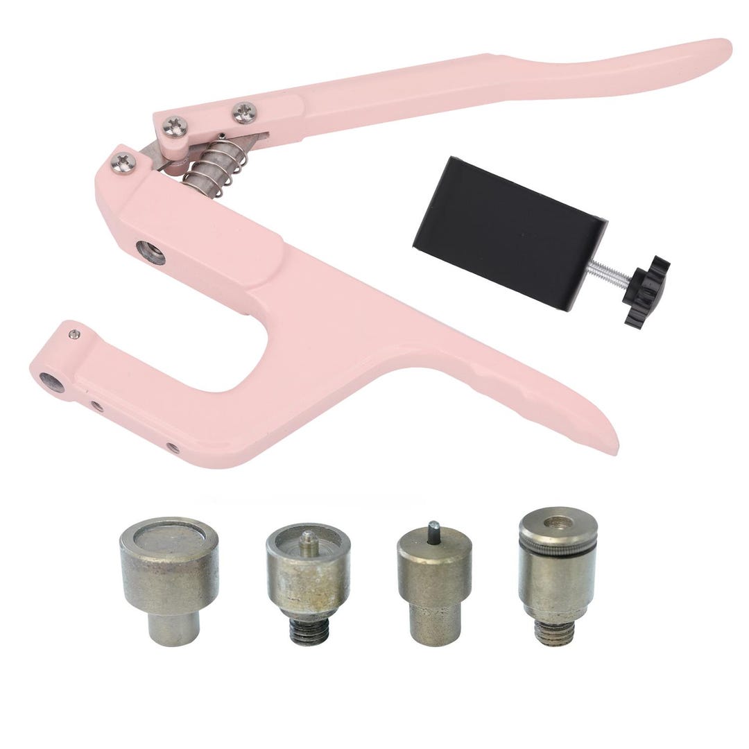 Spring Button Fixing S Spring Press Studs Fixing Dies Set With ZYT Table Top Plier, No-sew ...