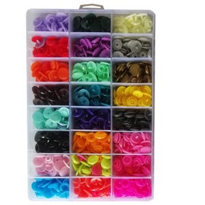 Kit de boutons-pression KAM en plastique avec pinces, boutons-pression sans couture pour vêtements (T3/T5)