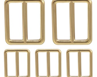 35mm Tri-Glide Metal 3-Bar Slider Buckle Adjustable Fasteners for Webbing Straps, Clothing, Handbag, Footwear, Pet Collars & Leathercraft