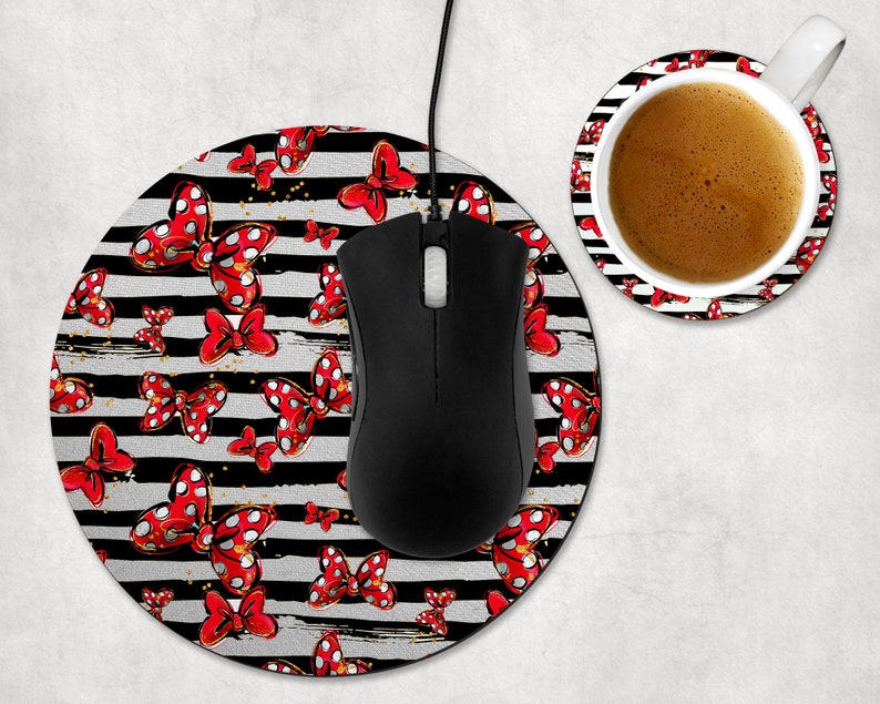 Mouse Bows Coaster Mouse Bows Mousepad Mouse Bows Mouse Pad Mouse Bows Mousepad Set