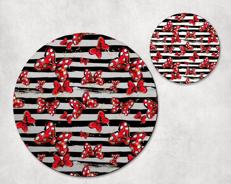 Mouse Bows Coaster Mouse Bows Mousepad Mouse Bows Mouse Pad Mouse Bows Mousepad Set