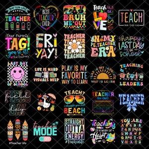 Lehrer Png Bundle, Lehrer Sublimation Design, Lehrerleben png, Geschenk für Lehrer png, Lehrer Wertschätzung