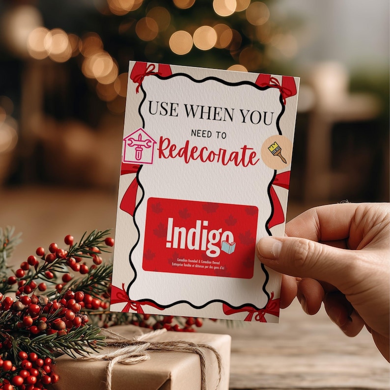 Christmas Gift Card Book Christmas Personalized Gift Card Holder Christmas Gift Card Booklet for Teens Printable Holiday Gift Card Envelopes image 2