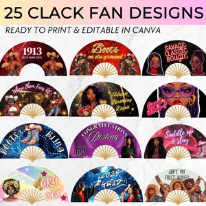 25 Clack Fan Templates Trail Ride Editable Clack Hand Fan Template Where them fans at Country Girl Graduation Clack Fan Birthday Clack Fan