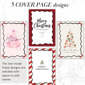 Christmas Gift Card Book Christmas Personalized Gift Card Holder Christmas Gift Card Booklet for Teens Printable Holiday Gift Card Envelopes image 8