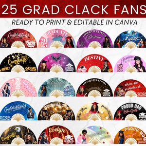 Graduation Clack Fan Templates Grad Clack Hand Fan Template Grad Clack Fans Where them fans at Graduation Clack Fan Editable Clack Fans