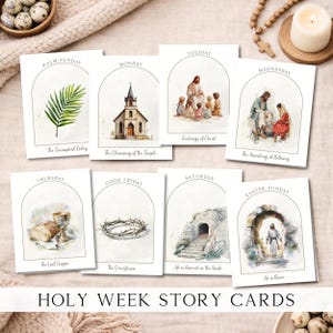 LDS Holy Week Study Cards Christianity Easter Story Holy Week Scripture Cards LDS Easter Study Holy Week Countdown Easter Scripture Cards