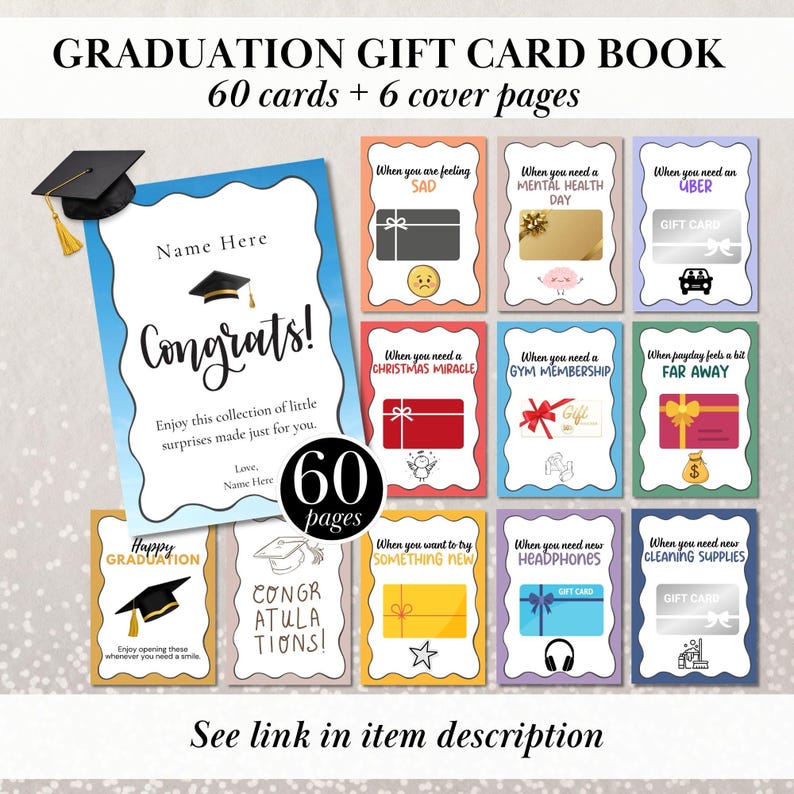 Christmas Gift Card Book Christmas Personalized Gift Card Holder Christmas Gift Card Booklet for Teens Printable Holiday Gift Card Envelopes image 13