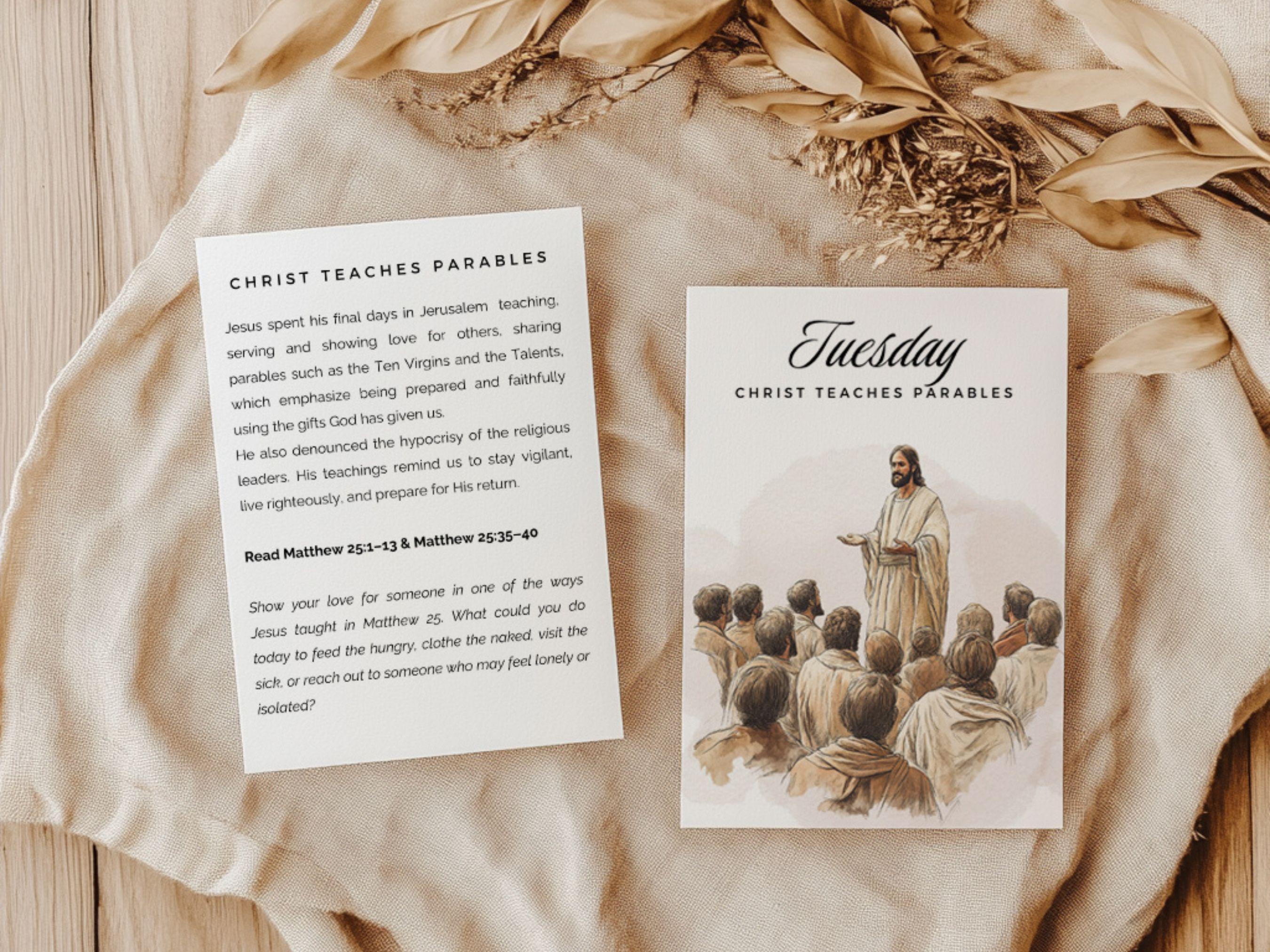 Holy Week Cards LDS Holy Week Easter Study Easter Week Printouts Easter ...