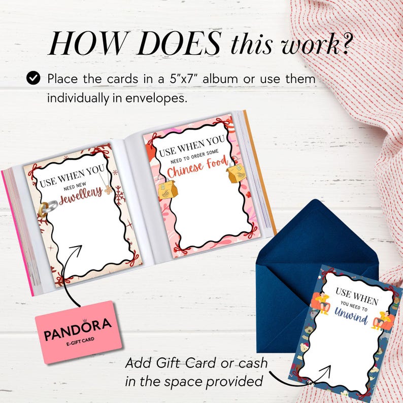 Christmas Gift Card Book Christmas Personalized Gift Card Holder Christmas Gift Card Booklet for Teens Printable Holiday Gift Card Envelopes image 10