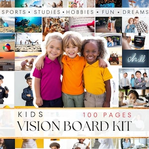Kids Vision Board Printable Teens Vision Board Boys Girls Vision Board 2026 Vision Board Printable PDF 2026 Dreams & Goals Kids Affirmations