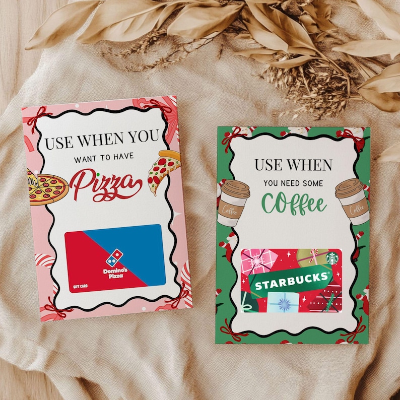 Christmas Gift Card Book Christmas Personalized Gift Card Holder Christmas Gift Card Booklet for Teens Printable Holiday Gift Card Envelopes image 7