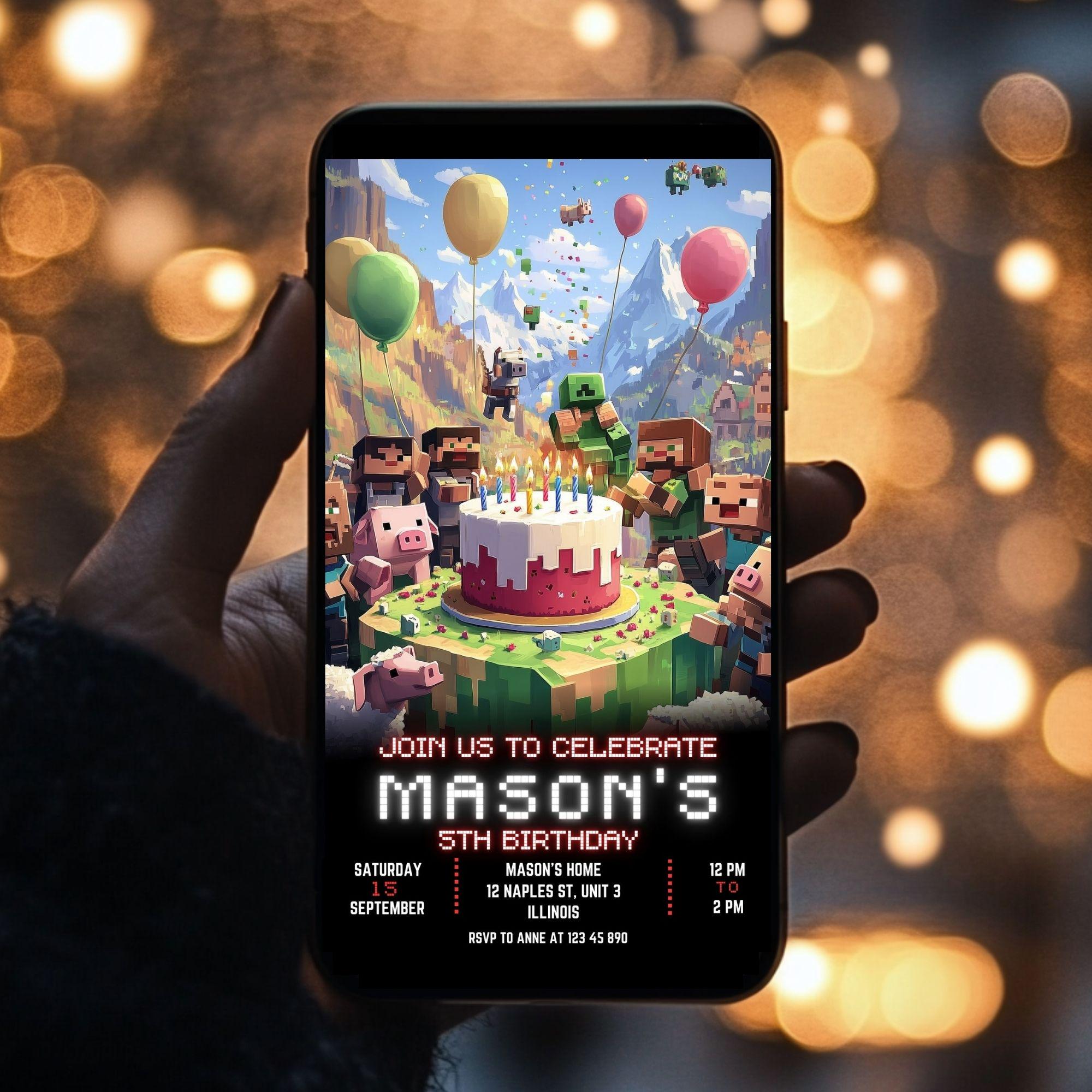 Minecraft Invite for Phone & Print