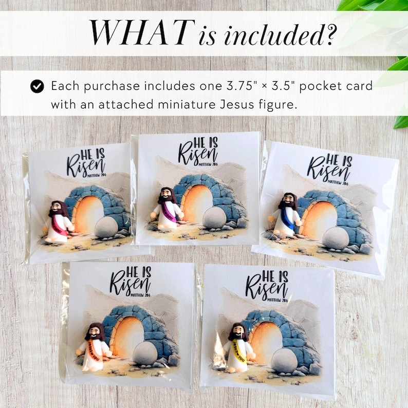 Christian Easter Favor Cards Mini Jesus Pocket Cards Church Gifts for ...