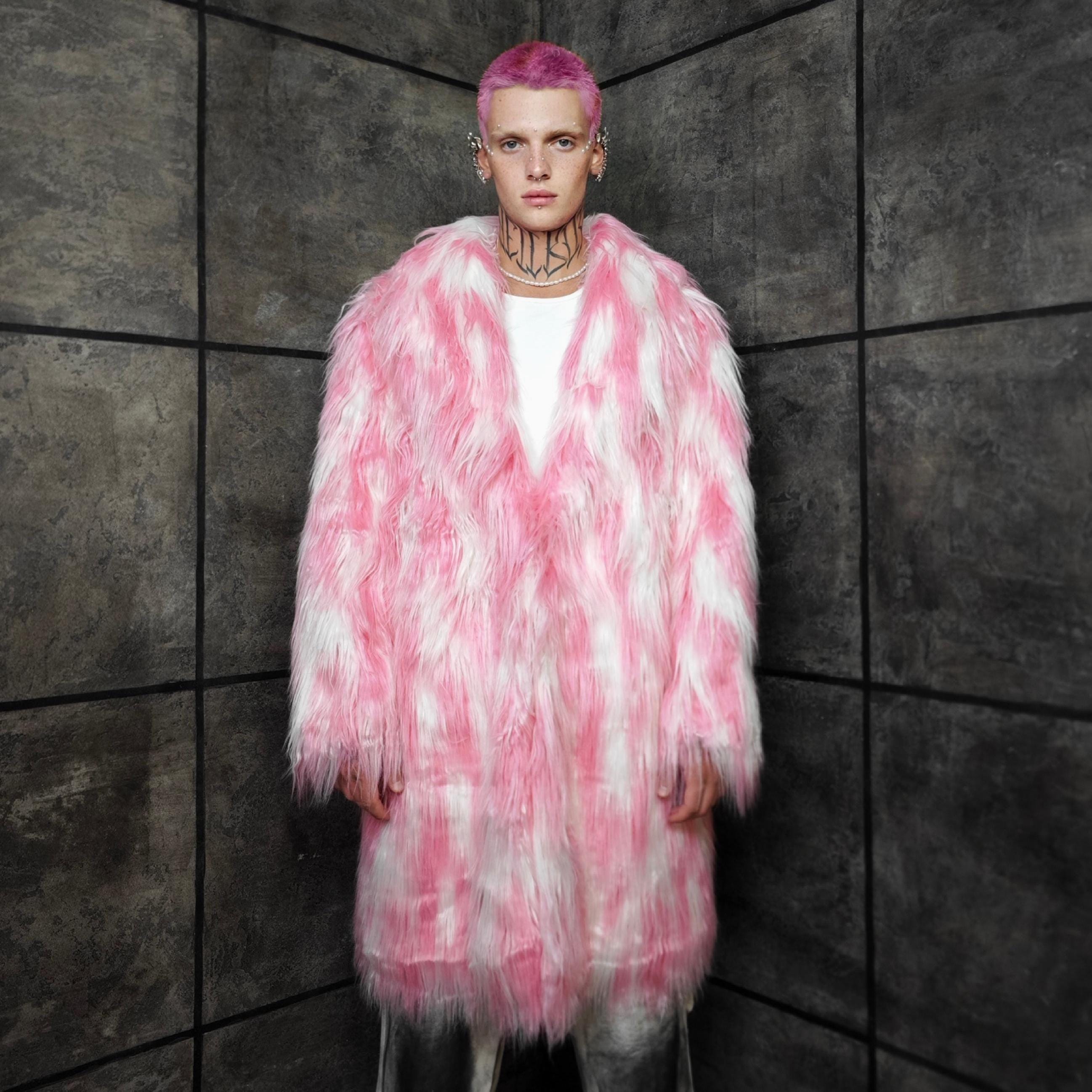ジャケット・アウター Ameri MIX PINK SHAGGY SHORT JACKET セール】MIX PINK SHAGGY SHORT JACKET（ノーカラージャケット