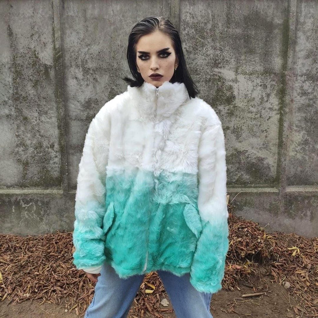 ジャケット/アウター 新品THINK FUR / Gradation Fur Foody Jacket