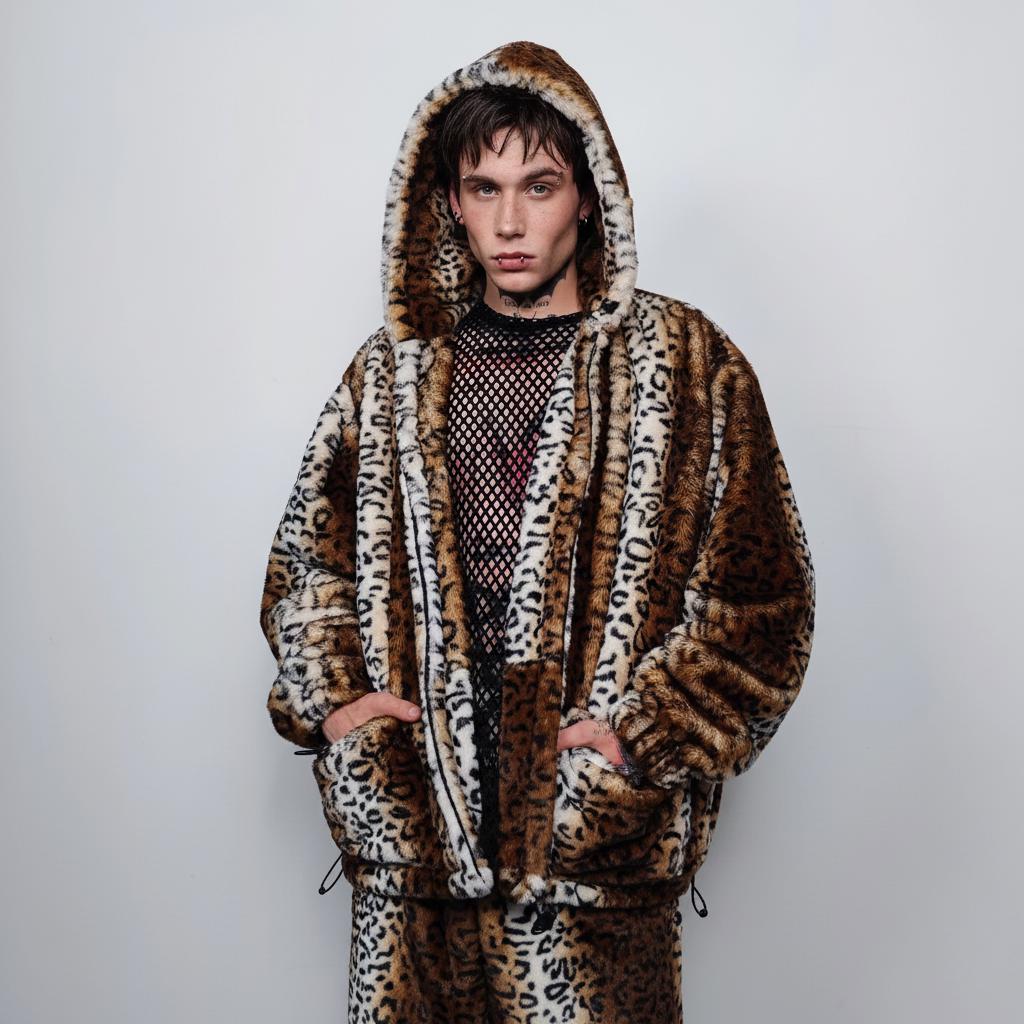 Animal Print Shorts Brown Leopard Pants Cheetah Hotpants Faux Fur