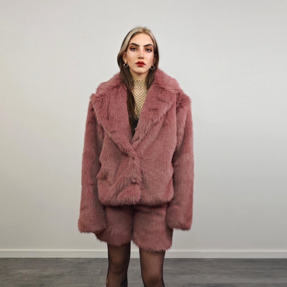 Winter Shaggy Cardigan Women's Cropped Faux Fur Coat – Fluffy Open