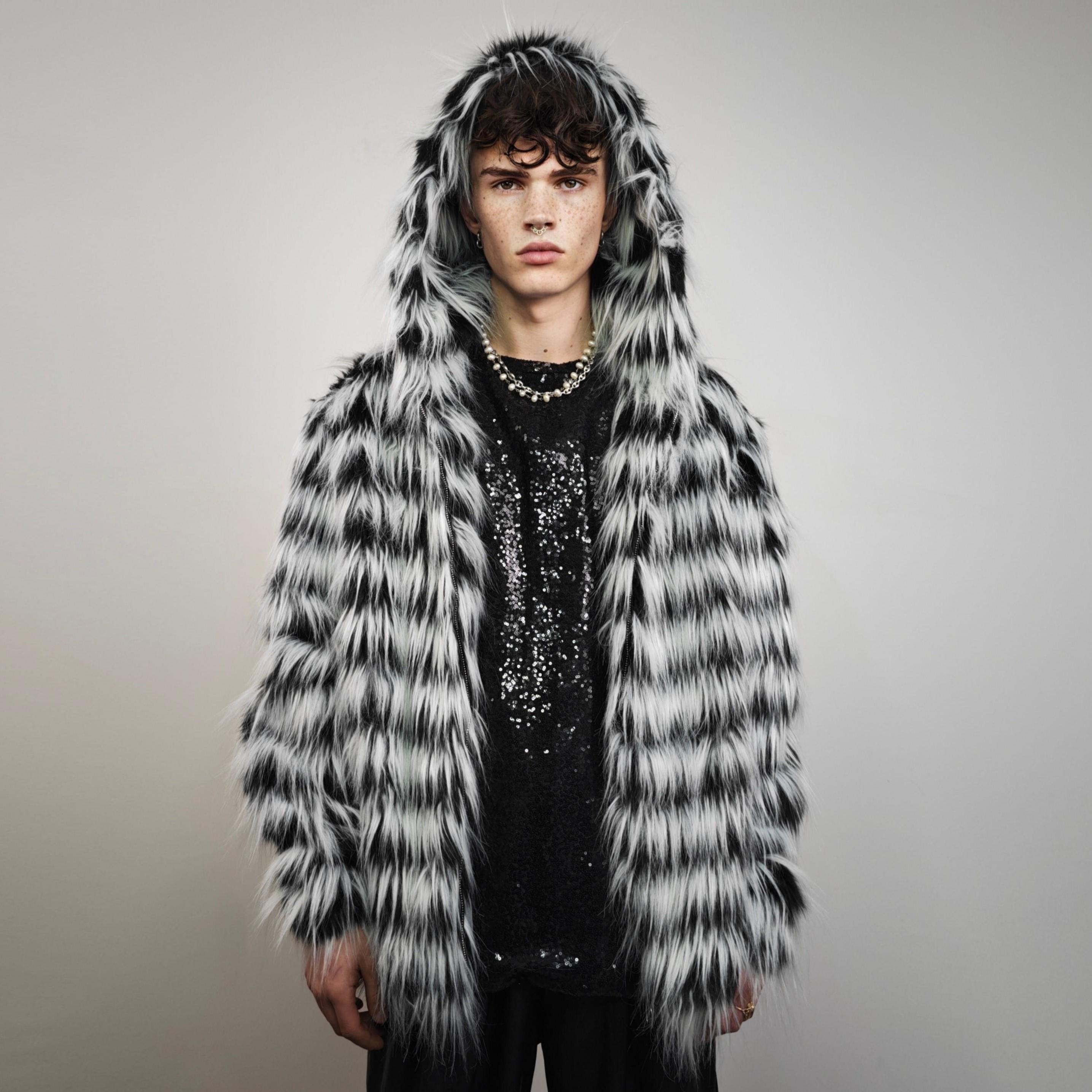 ジャケット・アウター archive MICHEL  fur coat grunge y2k Shaggy 70s Y2k Faux Mongolian Fur & Fake Suede Vegan Jacket. 1960s